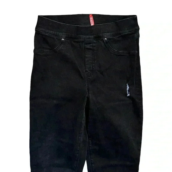 SPANX Black Skinny Pants Stretchy Material - Picture 2 of 5